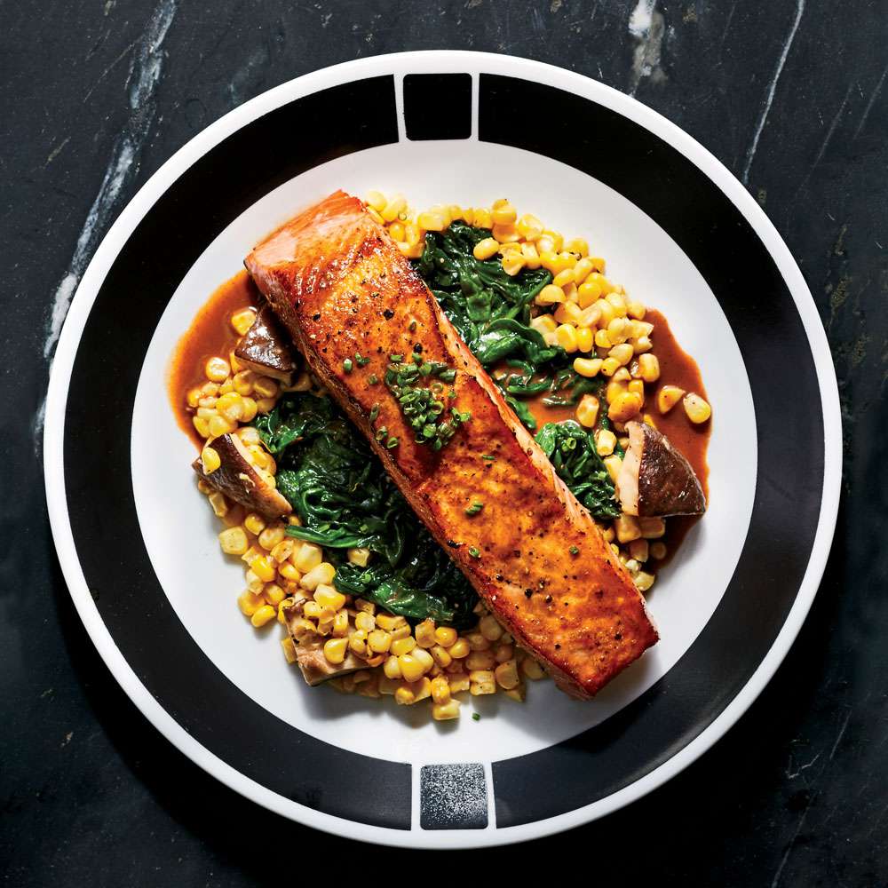Pan-seared salmon